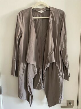 Eliane Rose Women's Taupe Draped Open Jacket